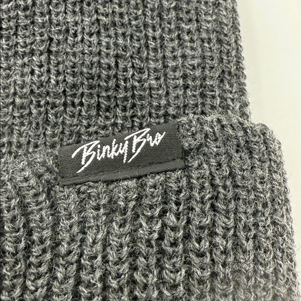 BinkyBro Gray Kids Knit Beanie BRAND NEW